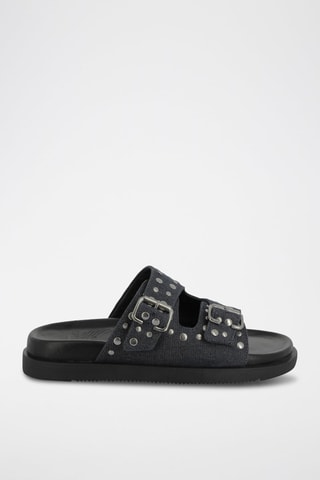 Mules en cuir Jaddie - Bleu
