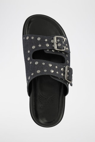 Mules en cuir Jaddie - Bleu