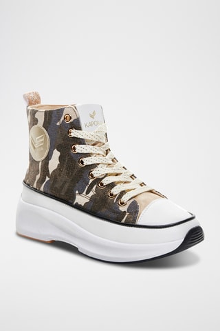 Baskets montantes plateformes Chrsita - Kaki