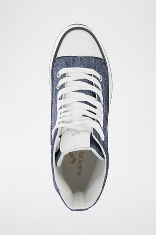 Baskets montantes plateformes Christa Denim-strass - Bleu