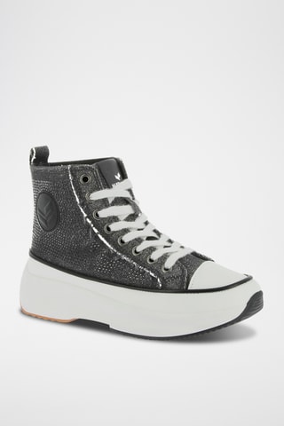 Baskets montantes plateformes Christa - Gris