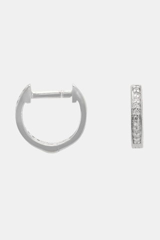 Boucles d'oreilles Anneaux PM - Or blanc et diamants
