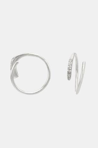Boucles d’oreilles Joli tourbillon - Or blanc et diamants