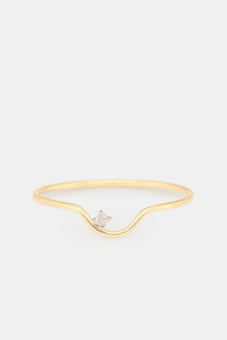 Solitaire Pudeur - Or jaune et diamant