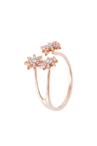 Bague Bouquet glacé - Or rose et diamants