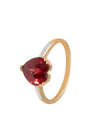 Bague Nimué - Or jaune, grenat et diamants
