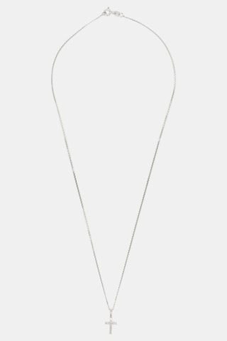Pendentif Croix du Bonheur - Or blanc et diamants