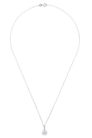 Pendentif Forteresse ronde - Or blanc et diamants
