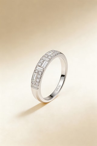 Bague Mohini - Or blanc et diamants