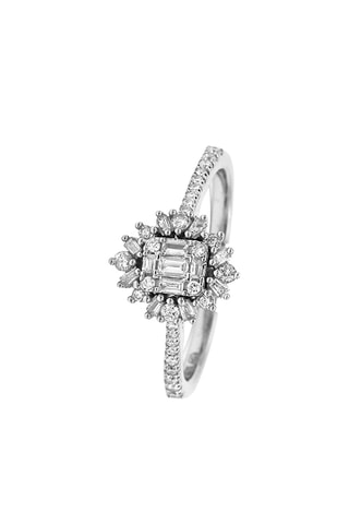 Bague Moni - Or blanc et diamants