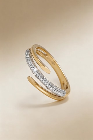 Bague Cléopatre - Or jaune et diamants