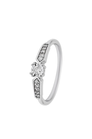 Bague - Or blanc et diamants