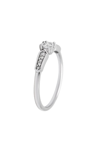 Bague - Or blanc et diamants