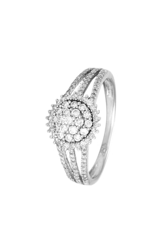 Bague Zinnia - Or blanc et diamants