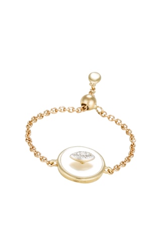 Bague Méloré - Or jaune, diamants et nacre