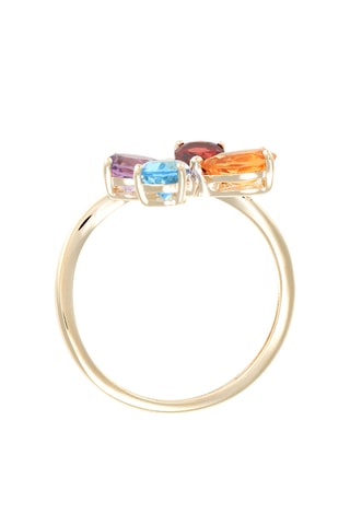 Bague Taïra - Or jaune, diamants, améthyste, citrine, topaze et grenat