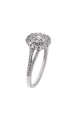 Bague Diamant Enluminé - Or blanc et diamants