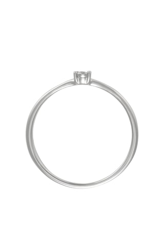 Solitaire Fivia - Or blanc et diamant