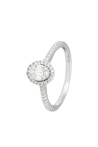 Bague Soleil de Diamant - Or blanc et diamants