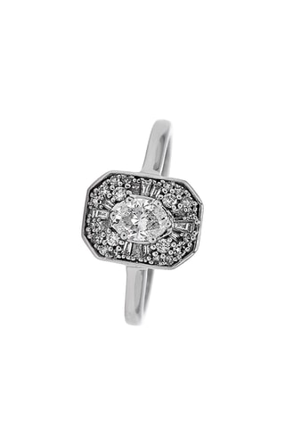 Bague - Or blanc et diamants
