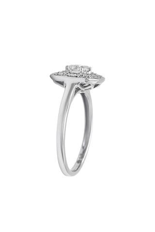 Bague - Or blanc et diamants