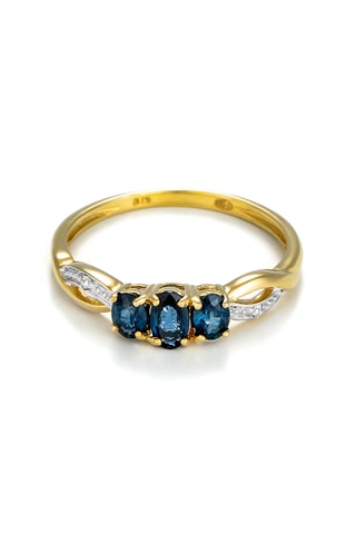 Bague Dyon - Or jaune, diamants et saphirs
