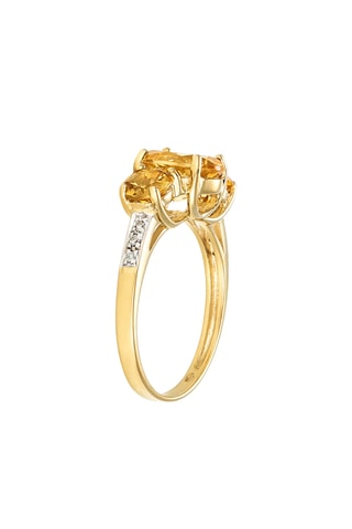 Bague Mirela - Or jaune, diamants et citrines