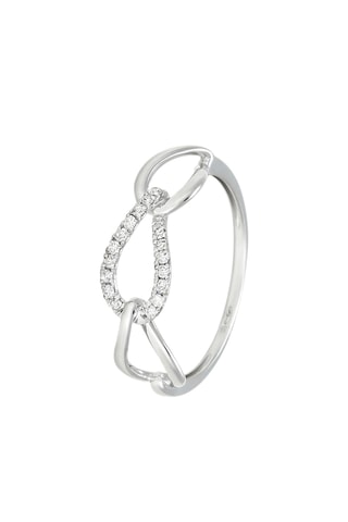 Bague Triple boucles - Or blanc et diamants