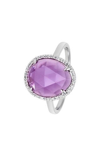 Bague Bermudes - Or blanc, améthyste et diamants