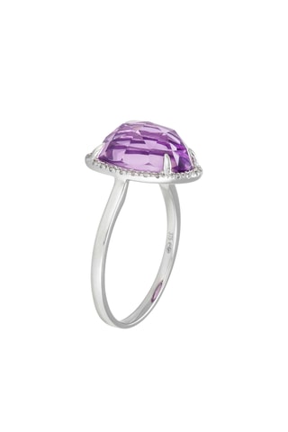Bague Bermudes - Or blanc, améthyste et diamants