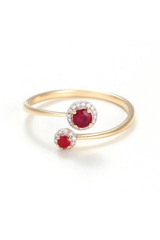 Bague Alinnia - Or jaune, diamants et rubis