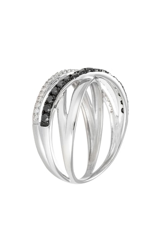 Bague Tresse de diamants - Or blanc et diamants