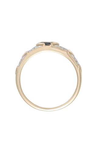 Bague Despina - Or jaune, diamants et saphir