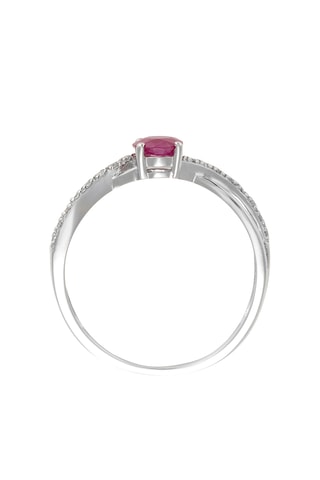 Bague Rubis d'amour - Or blanc, diamants et rubis