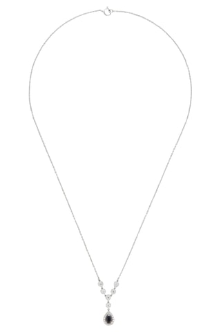 Collier Historia - Or blanc, diamants et saphir