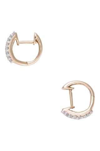Créoles Rangs Baguettes - Or jaune et diamants