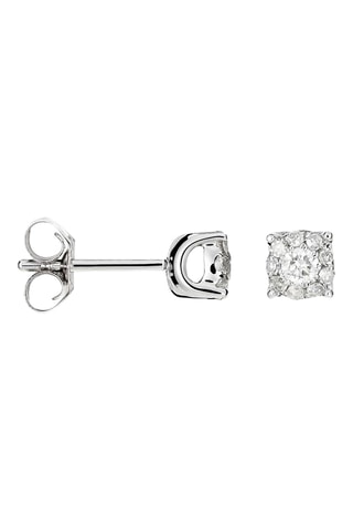 Puces Brillant Luciana - Or blanc et diamants
