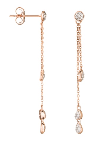 Boucles d'oreilles Diamond Falls - Or rose et diamants