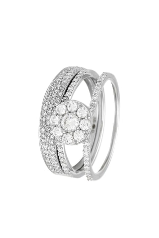 2 bagues Duo magique - Or blanc et diamants