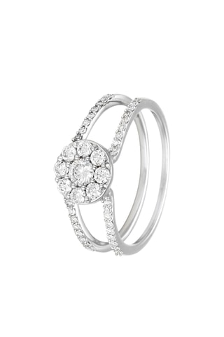 2 bagues Duo magique - Or blanc et diamants