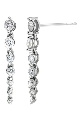 Boucles d'oreilles Ricochets - Or blanc et diamants