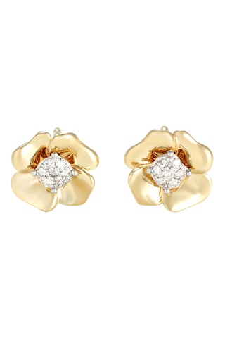 Puces Laëtitia - Or jaune et diamants