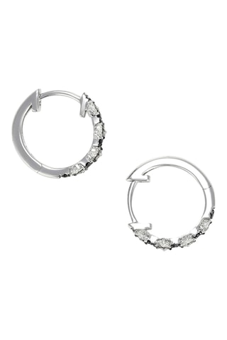 Boucles d'oreilles Bruna - Or blanc, diamants et saphirs