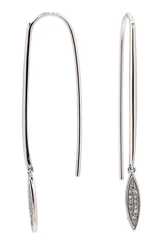 Boucles d'oreilles Daphné - Or blanc et diamants