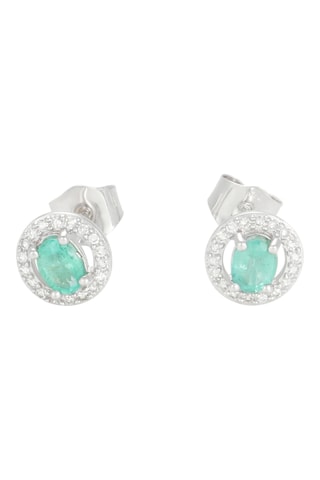 Puces Kris - Or blanc, diamants et émeraudes
