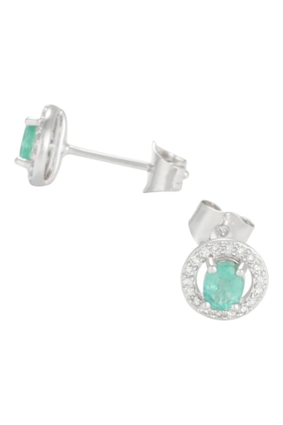 Puces Kris - Or blanc, diamants et émeraudes