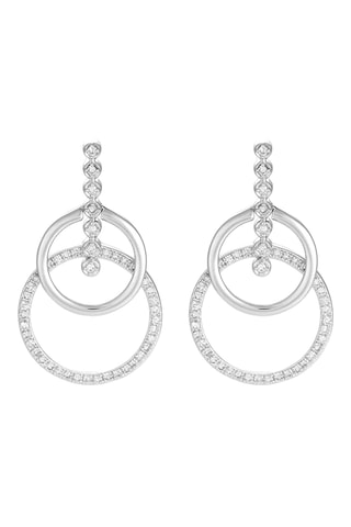 Boucles d'oreilles Nanami - Or blanc et diamants