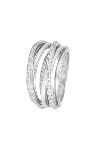 Bague Entrelac impérial - Or blanc et diamants