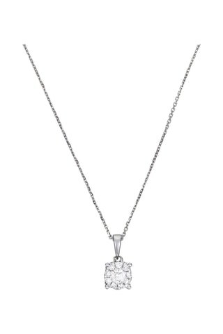 Pendentif Luciana - Or blanc et diamants