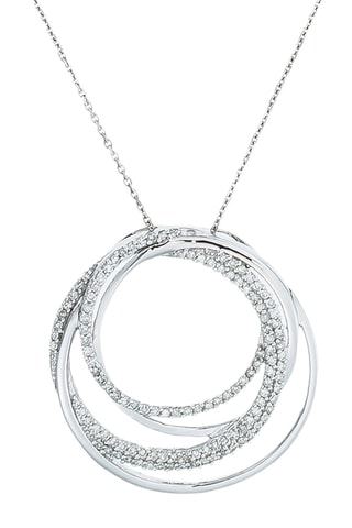 Pendentif Hypnotisant - Or blanc et diamants